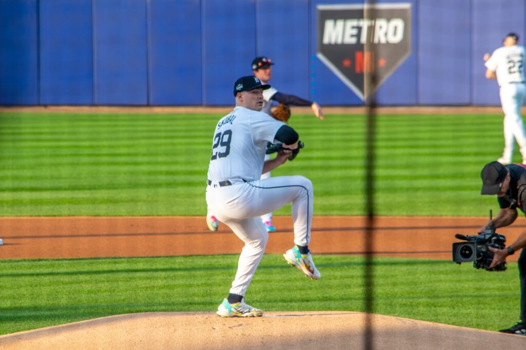 Tarik Skubal pitches during the 2024 MLB Little League Classic. Photo: Jeffrey Hyde/Wikimedia Commons, CC BY-SA